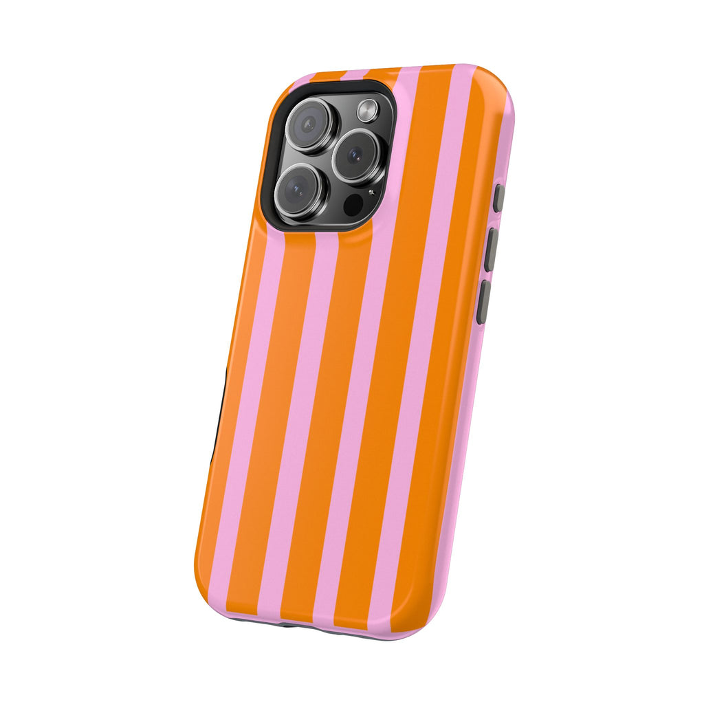 Orange & Pink Bold Stripe VOXY - Magnetic Impact-Resistant