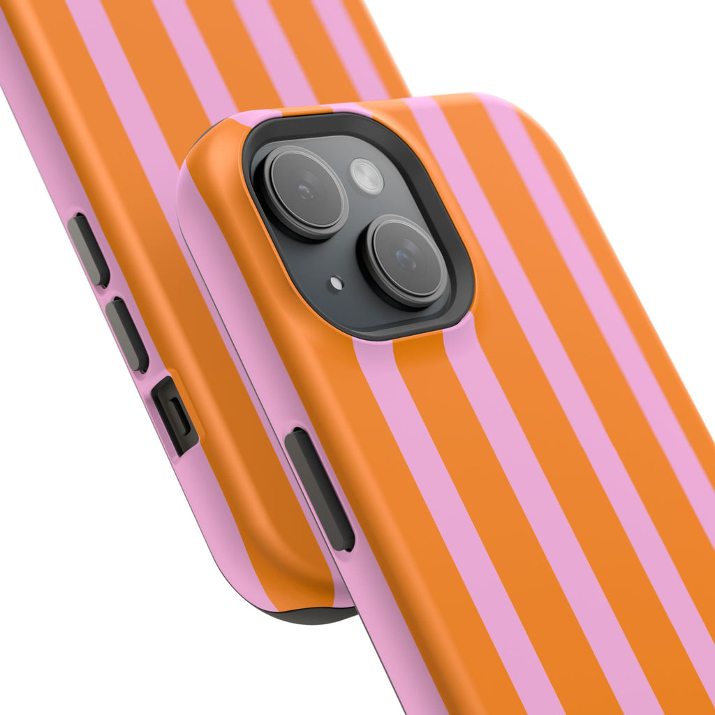 Orange & Pink Bold Stripe VOXY - Magnetic Impact-Resistant