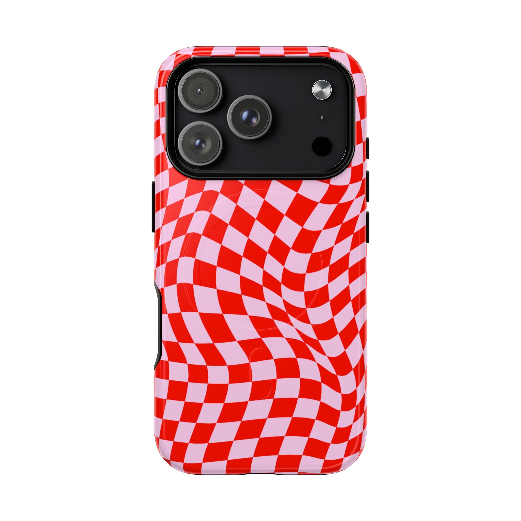 Red Distorted Checkerboard VOXY — Tough Magnetic