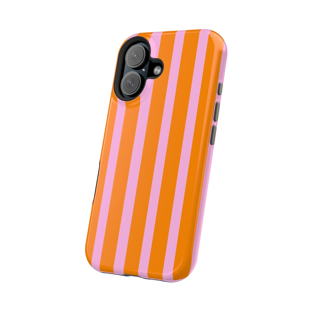Orange & Pink Bold Stripe VOXY - Magnetic Impact-Resistant