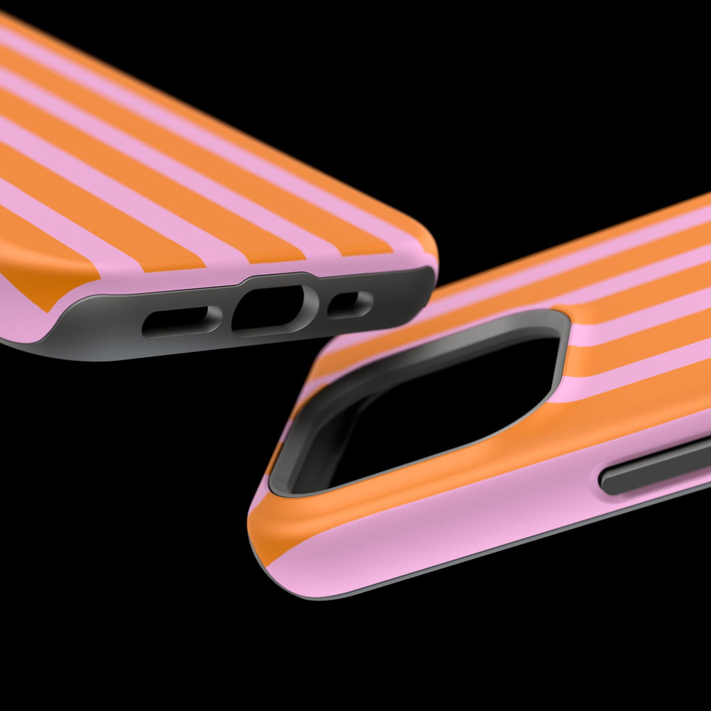 Orange & Pink Bold Stripe VOXY - Magnetic Impact-Resistant