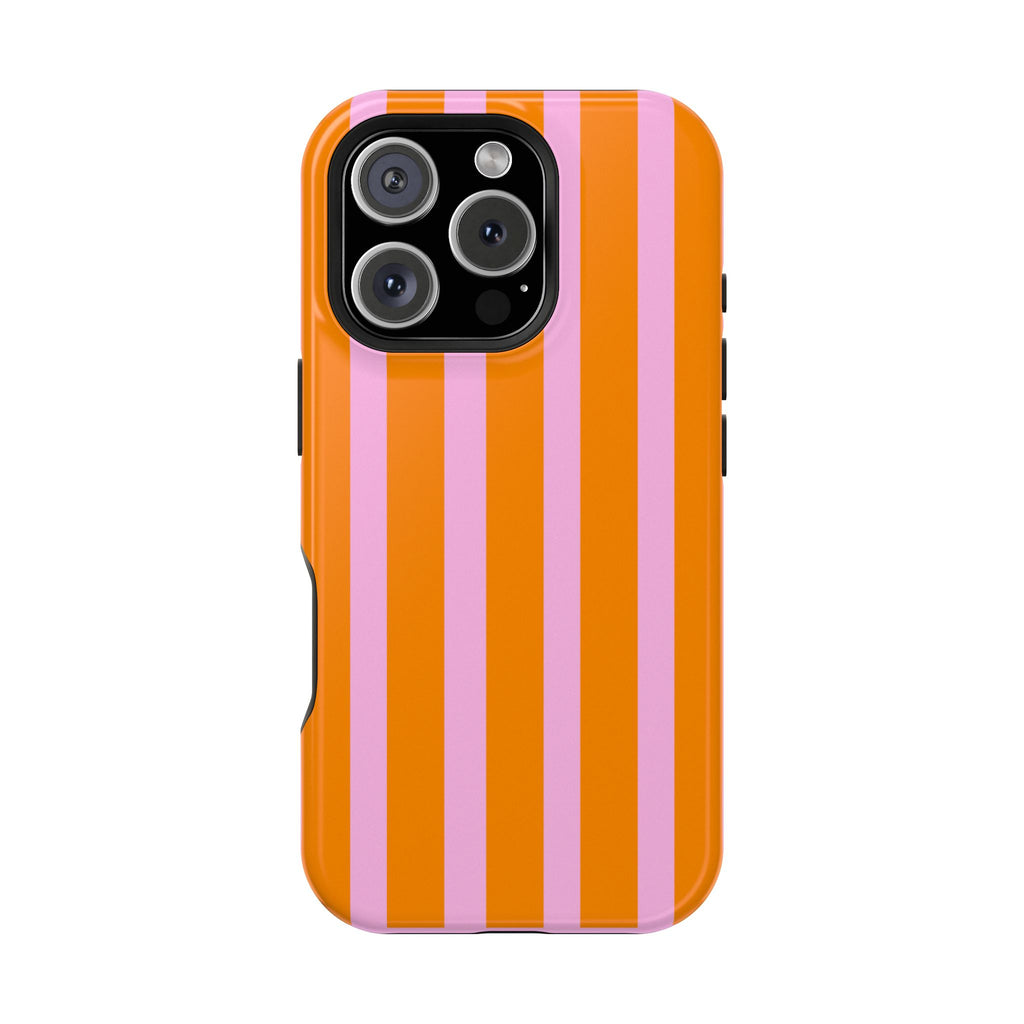 Orange & Pink Bold Stripe VOXY - Magnetic Impact-Resistant