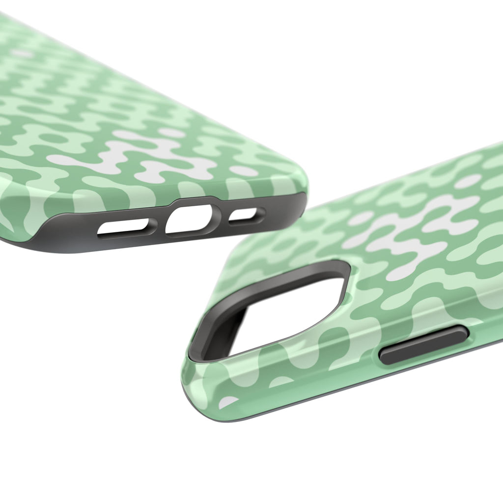 Mint Abstract Camouflage VOXY— Magnetic Impact-Resistant