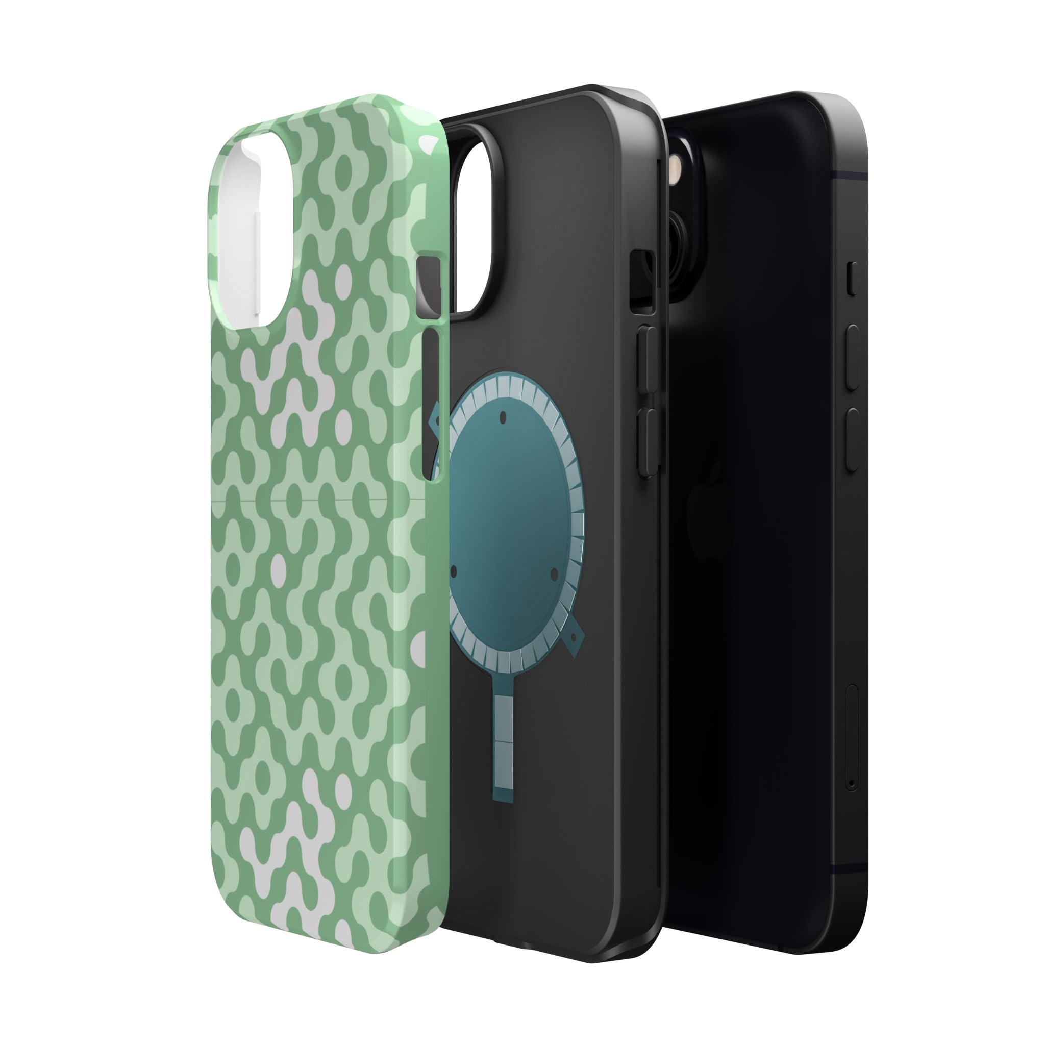 Mint Abstract Camouflage VOXY— Magnetic Impact-Resistant