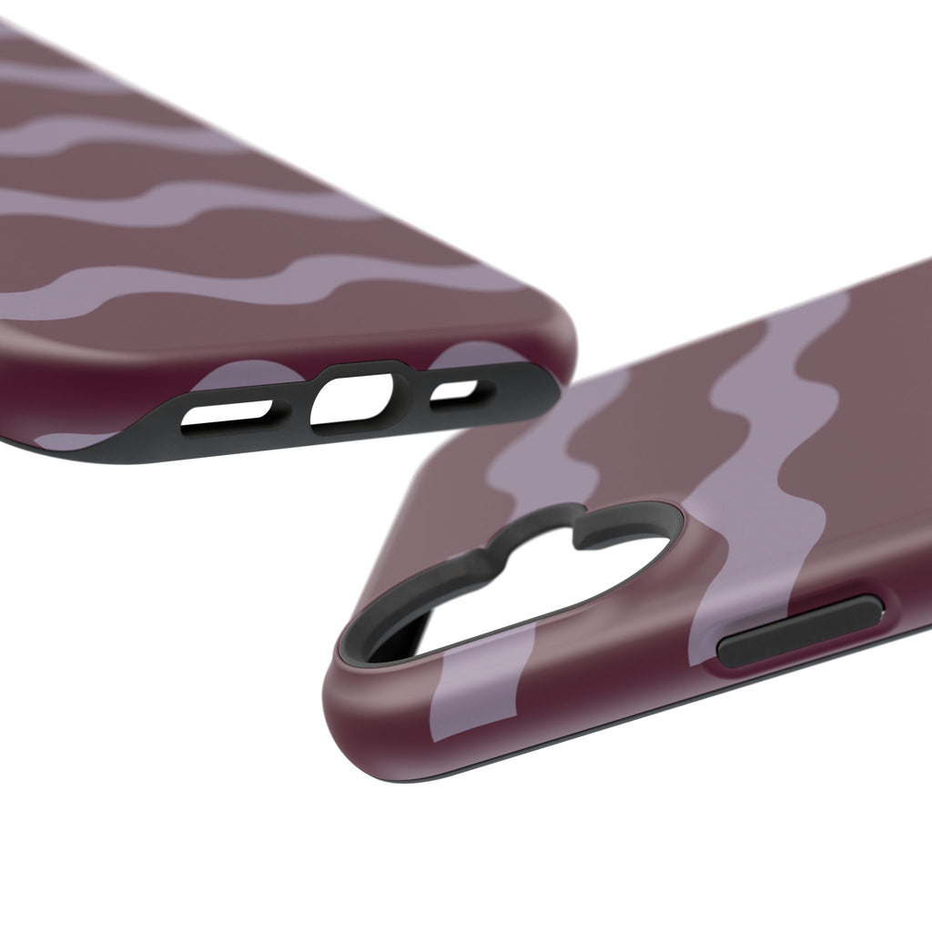 Burgundy Wave Pattern VOXY— Magnetic Impact-Resistant