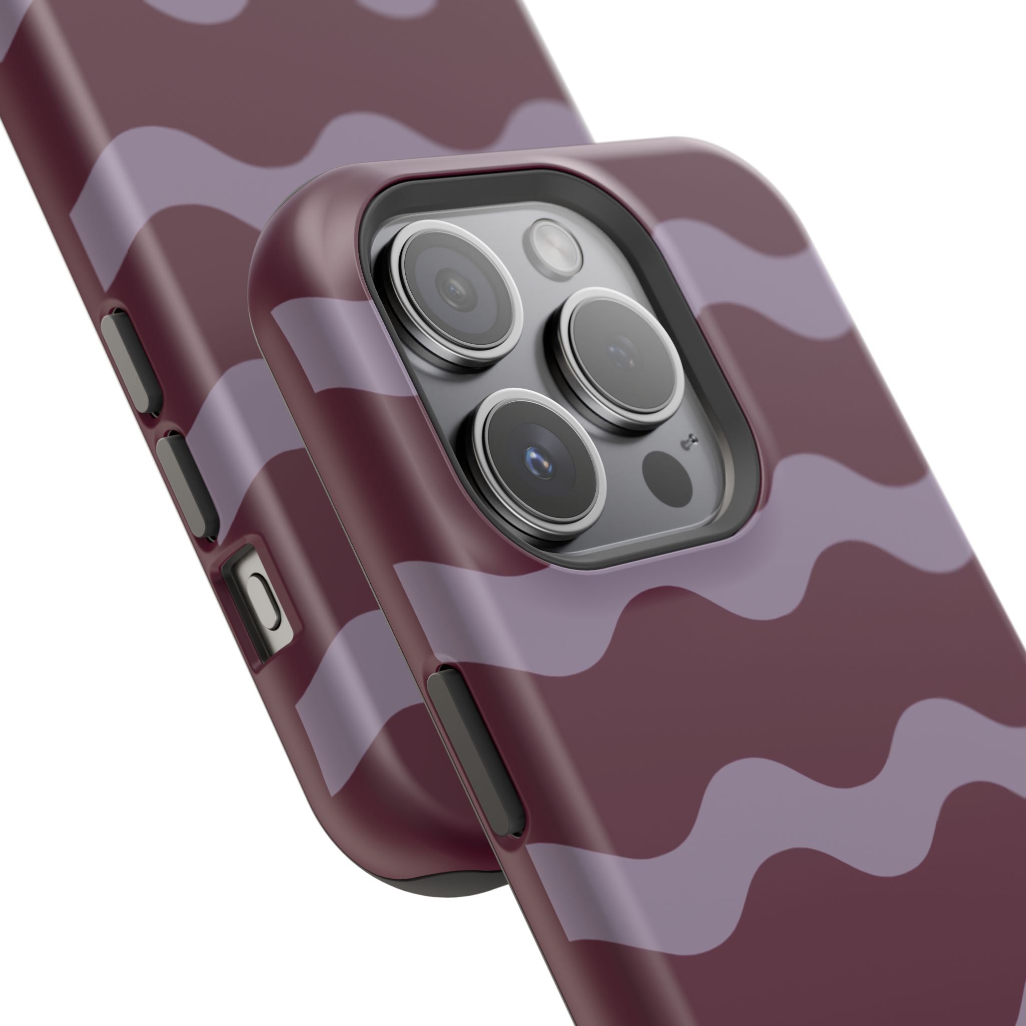 Burgundy Wave Pattern VOXY— Magnetic Impact-Resistant