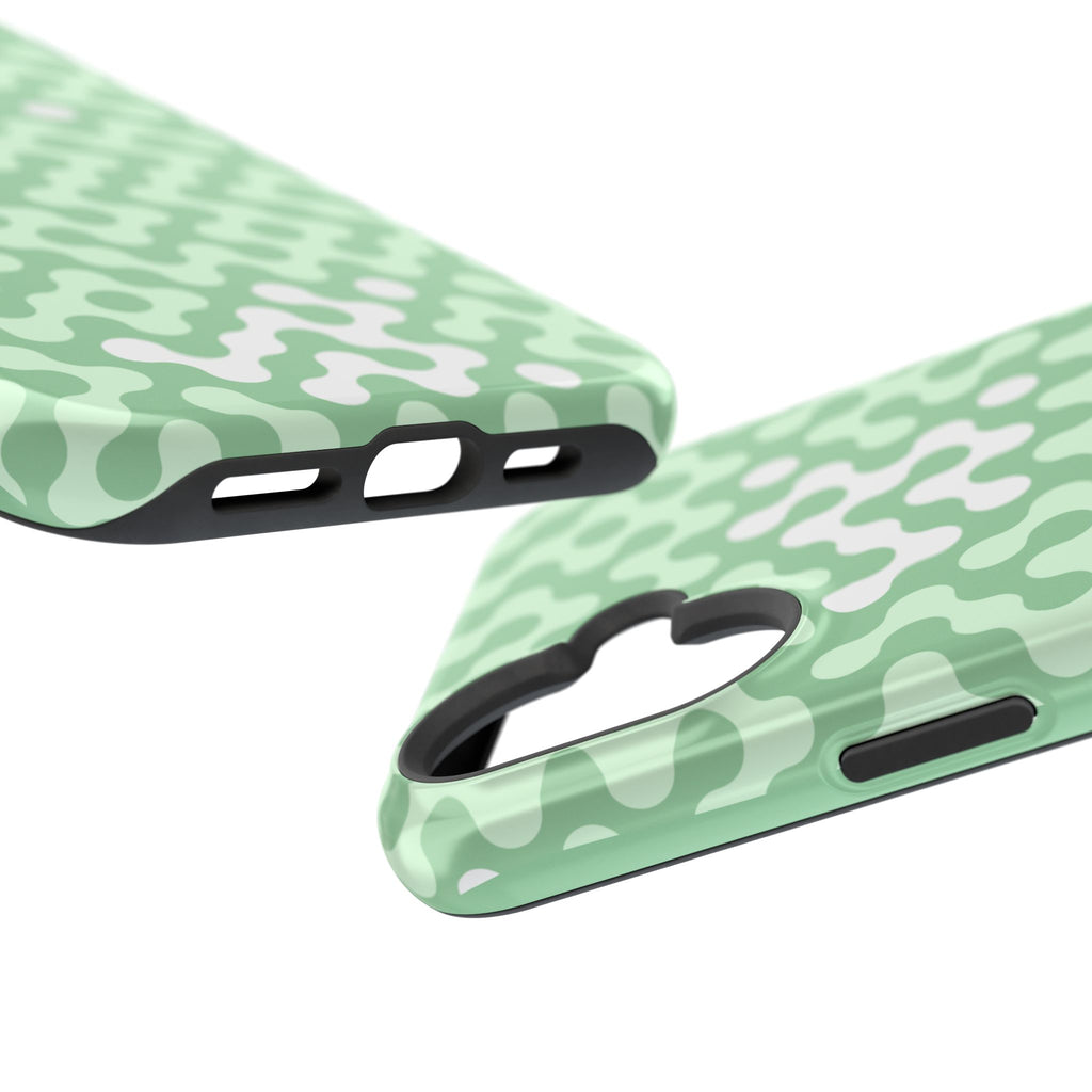 Mint Abstract Camouflage VOXY— Magnetic Impact-Resistant