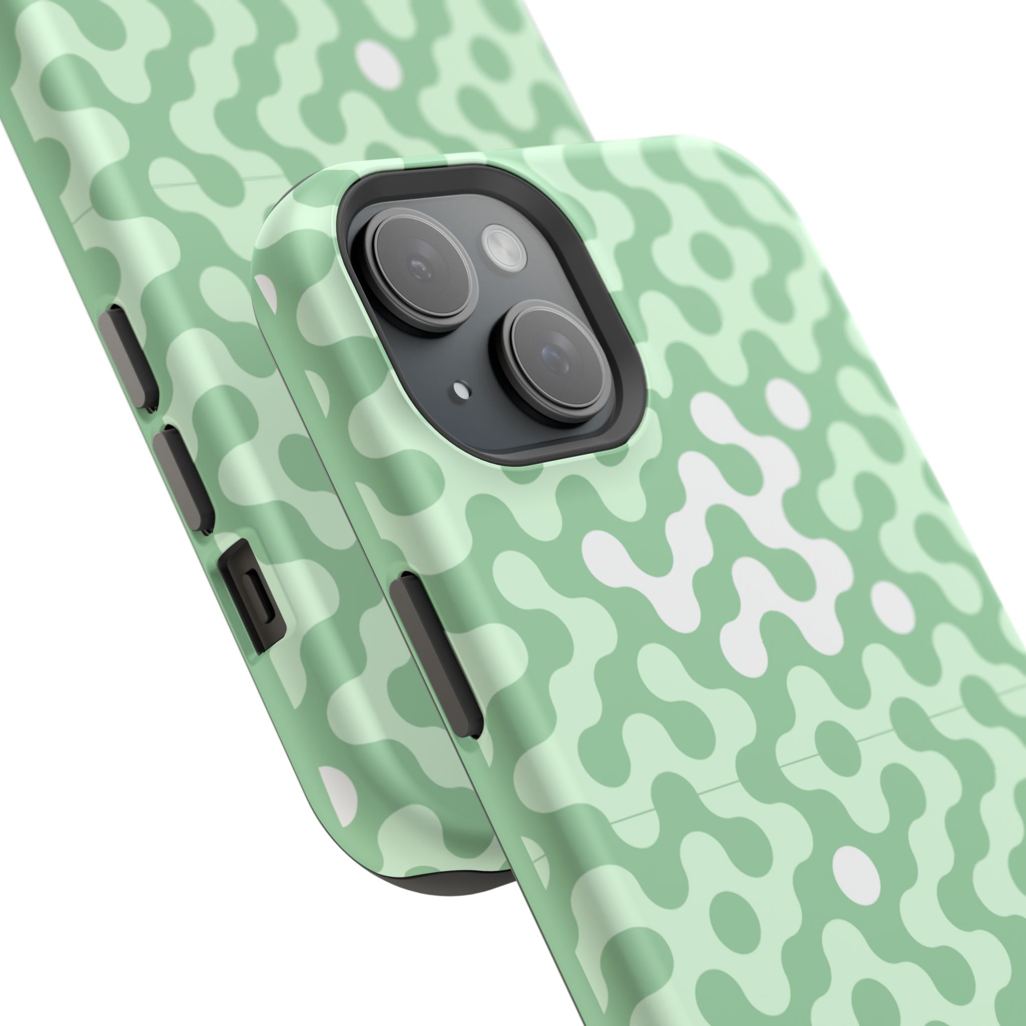 Mint Abstract Camouflage VOXY— Magnetic Impact-Resistant