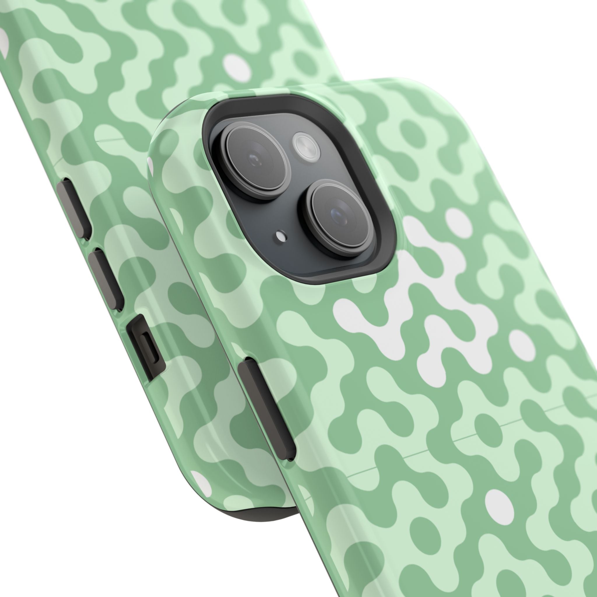 Mint Abstract Camouflage VOXY— Magnetic Impact-Resistant