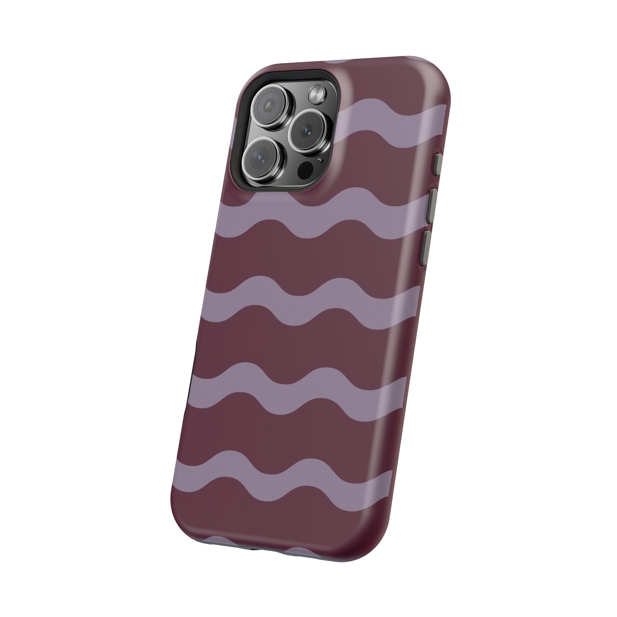 Burgundy Wave Pattern VOXY— Magnetic Impact-Resistant