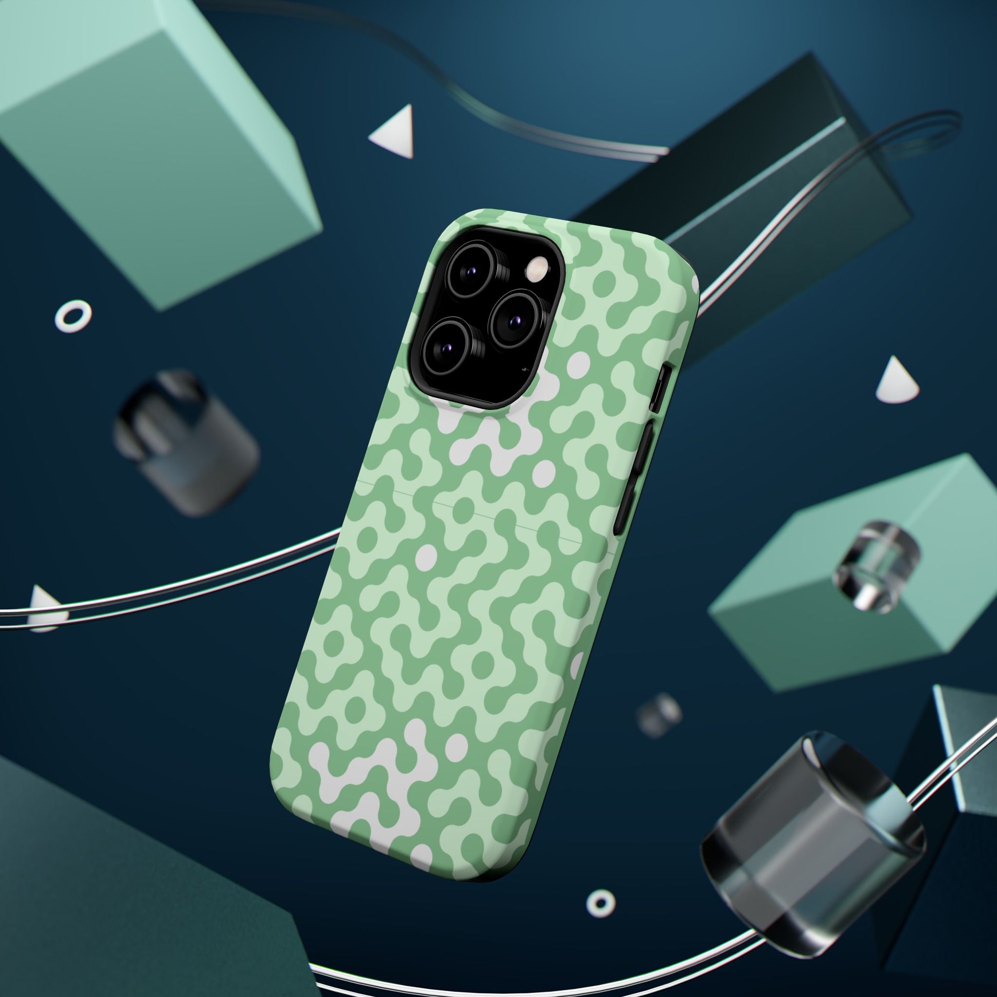 Mint Abstract Camouflage VOXY— Magnetic Impact-Resistant