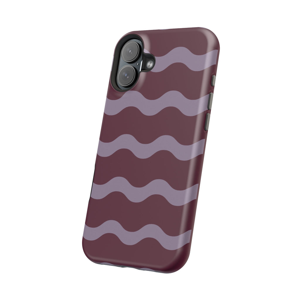 Burgundy Wave Pattern VOXY— Magnetic Impact-Resistant