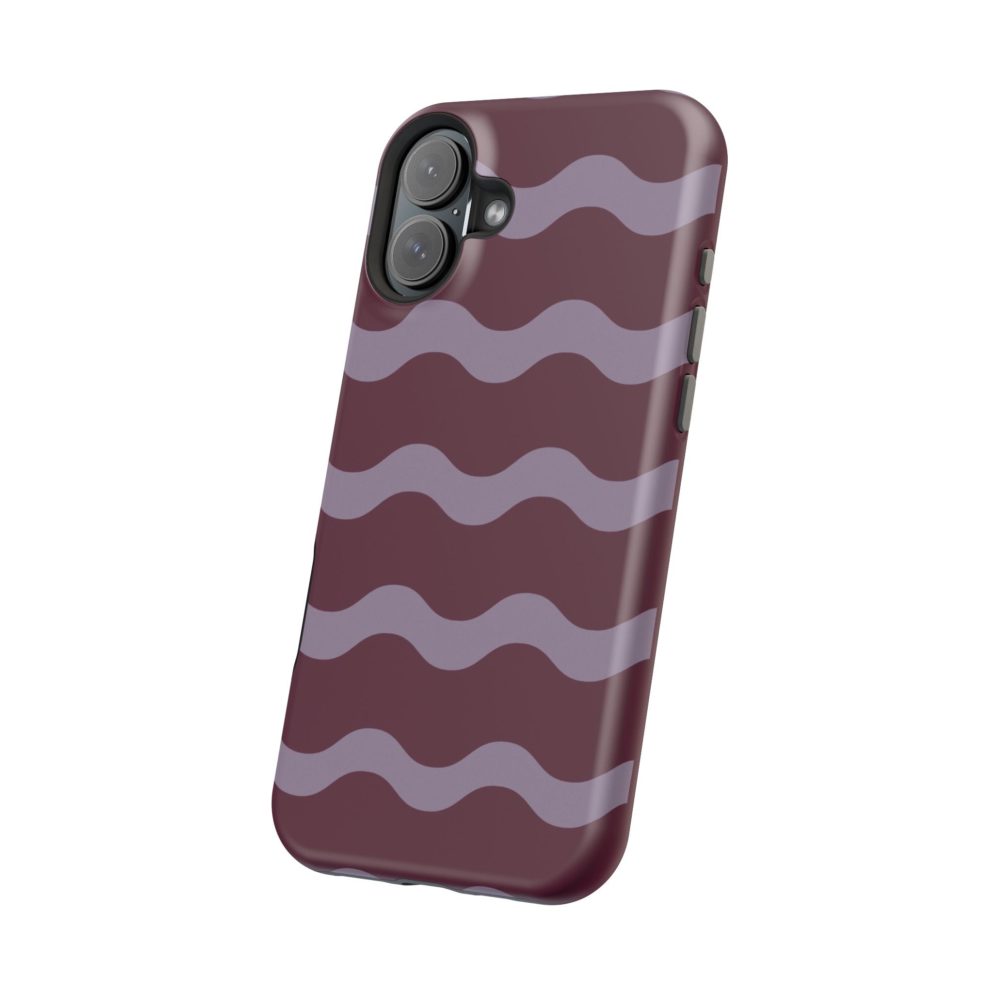 Burgundy Wave Pattern VOXY— Magnetic Impact-Resistant