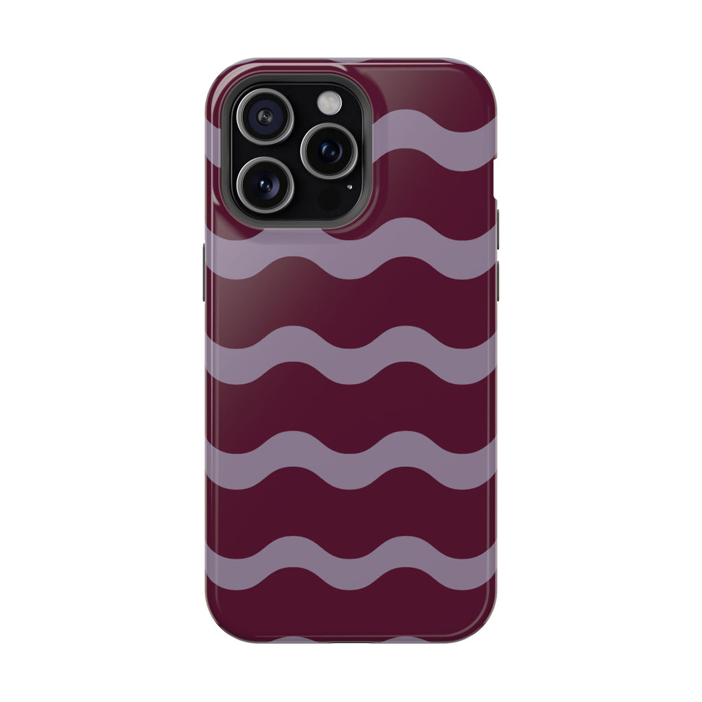 Burgundy Wave Pattern VOXY— Magnetic Impact-Resistant