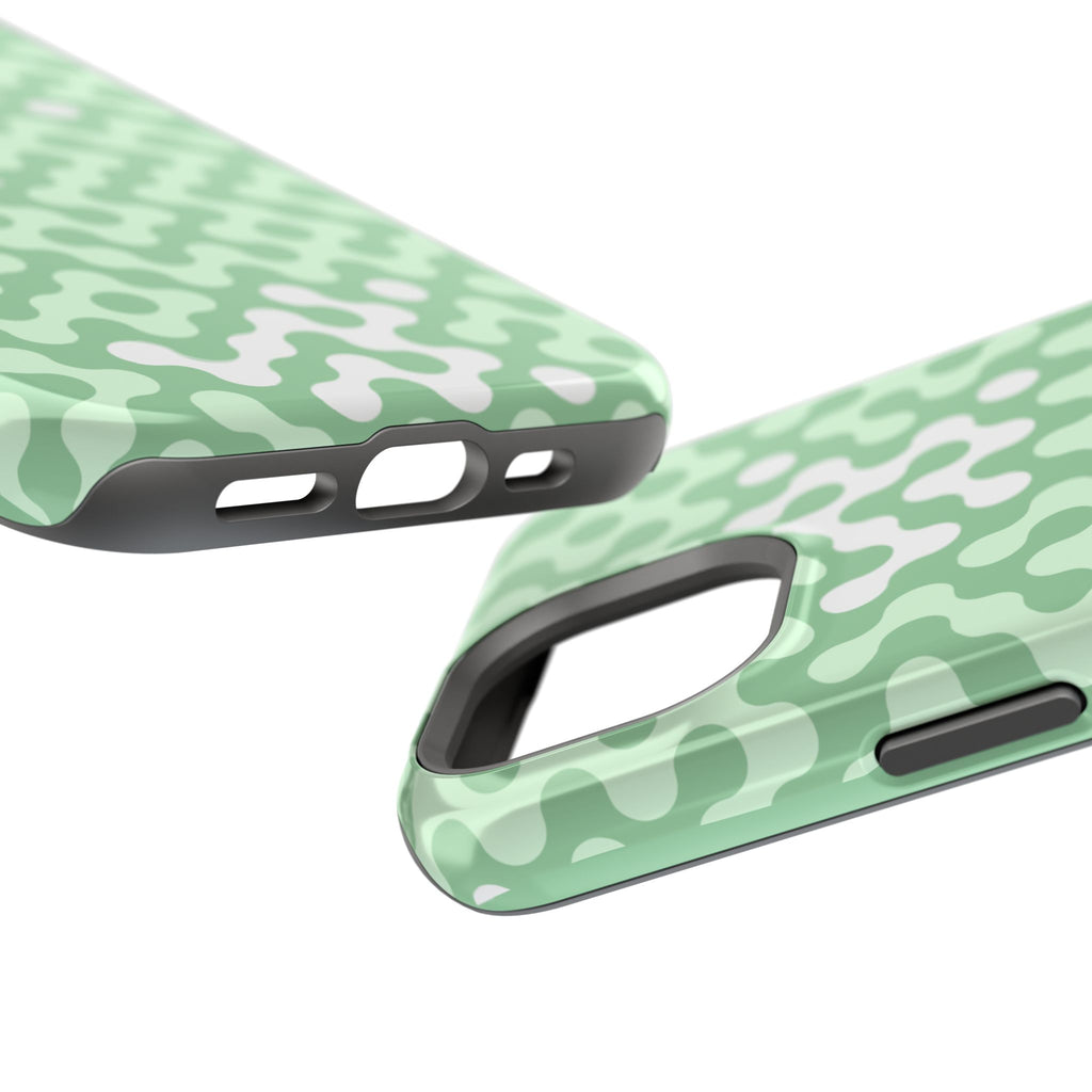 Mint Abstract Camouflage VOXY— Magnetic Impact-Resistant