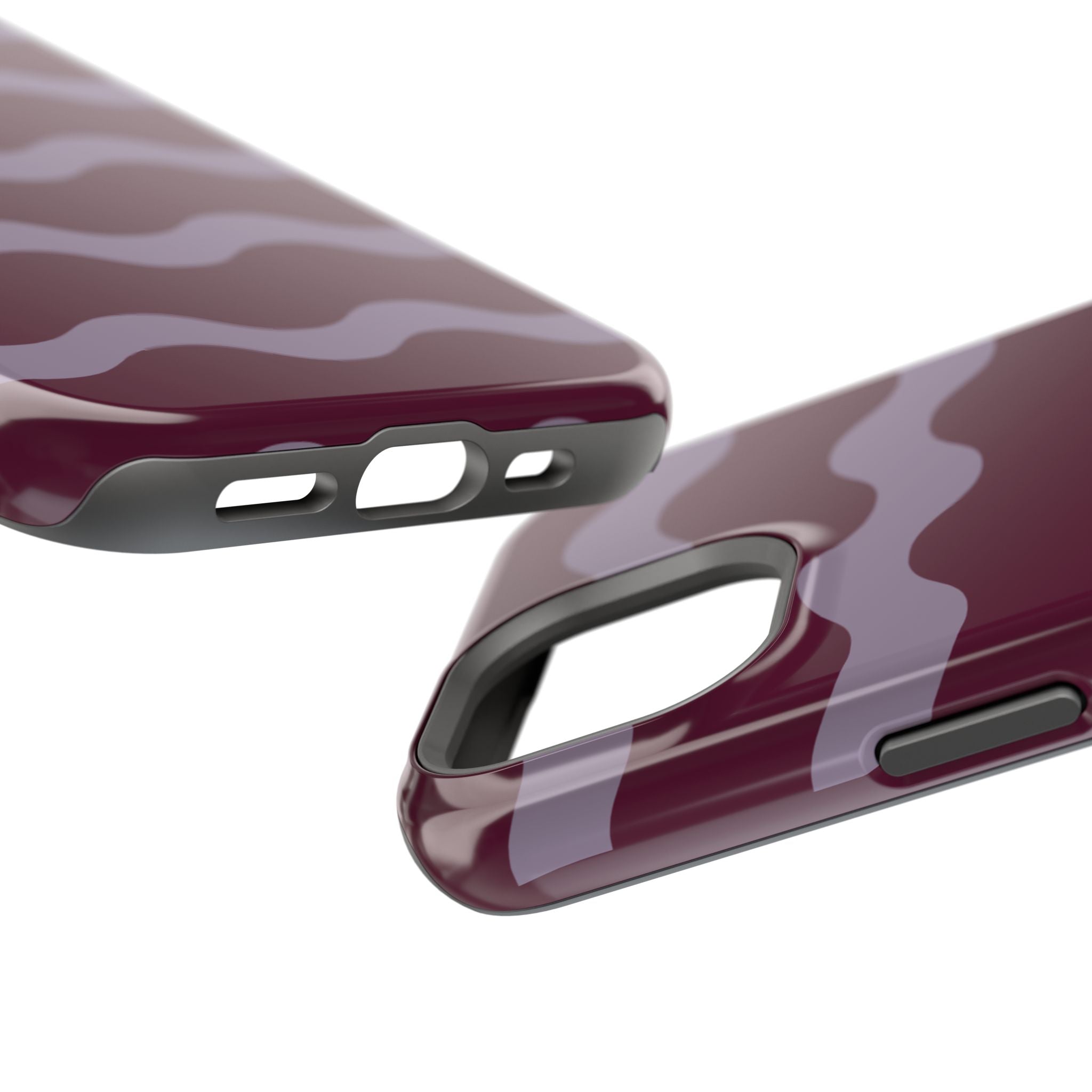 Burgundy Wave Pattern VOXY— Magnetic Impact-Resistant