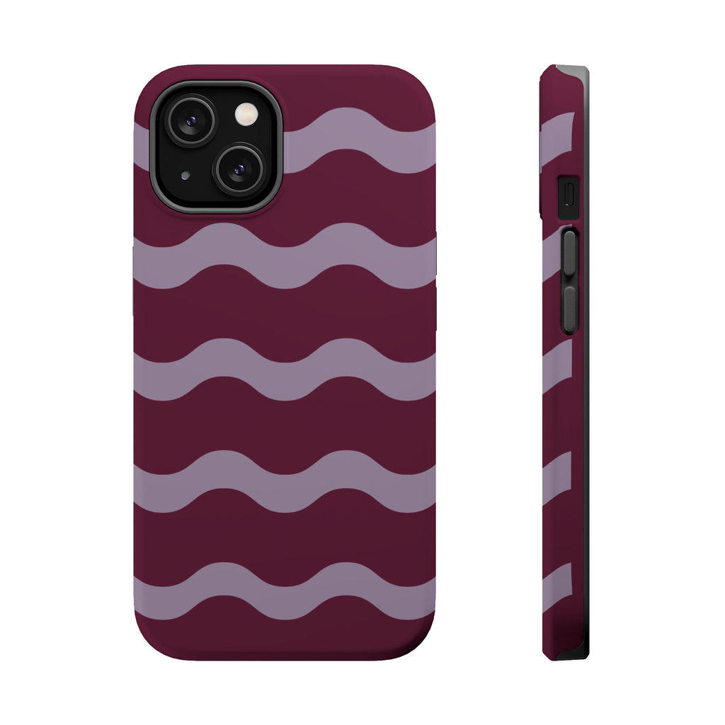 Burgundy Wave Pattern VOXY— Magnetic Impact-Resistant