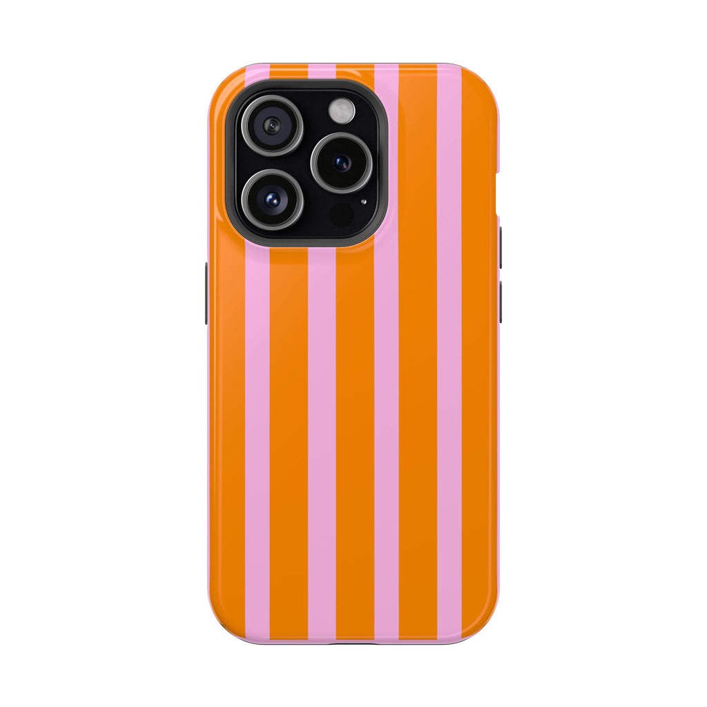 Orange & Pink Bold Stripe VOXY - Magnetic Impact-Resistant