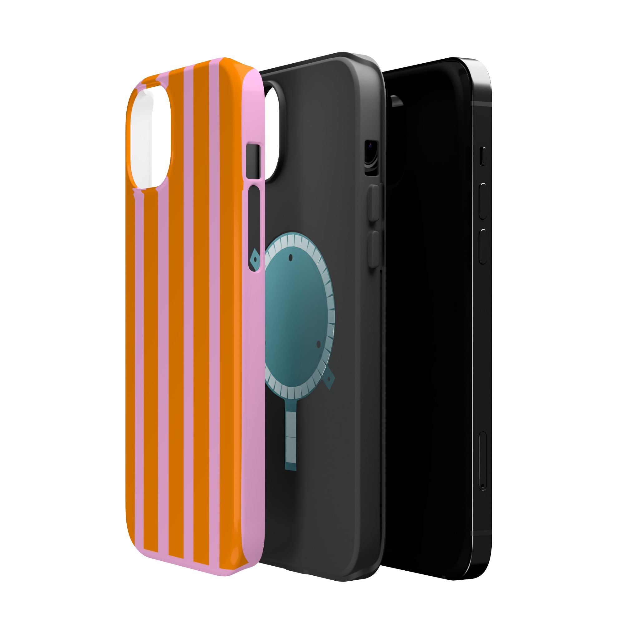 Orange & Pink Bold Stripe VOXY - Magnetic Impact-Resistant