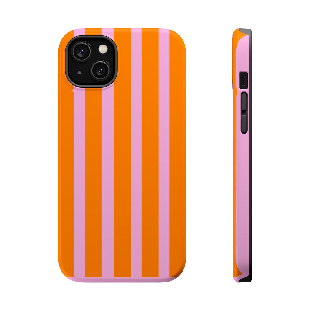 Orange & Pink Bold Stripe VOXY - Magnetic Impact-Resistant
