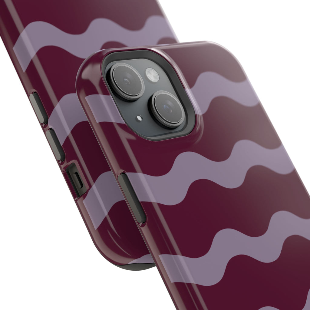 Burgundy Wave Pattern VOXY— Magnetic Impact-Resistant