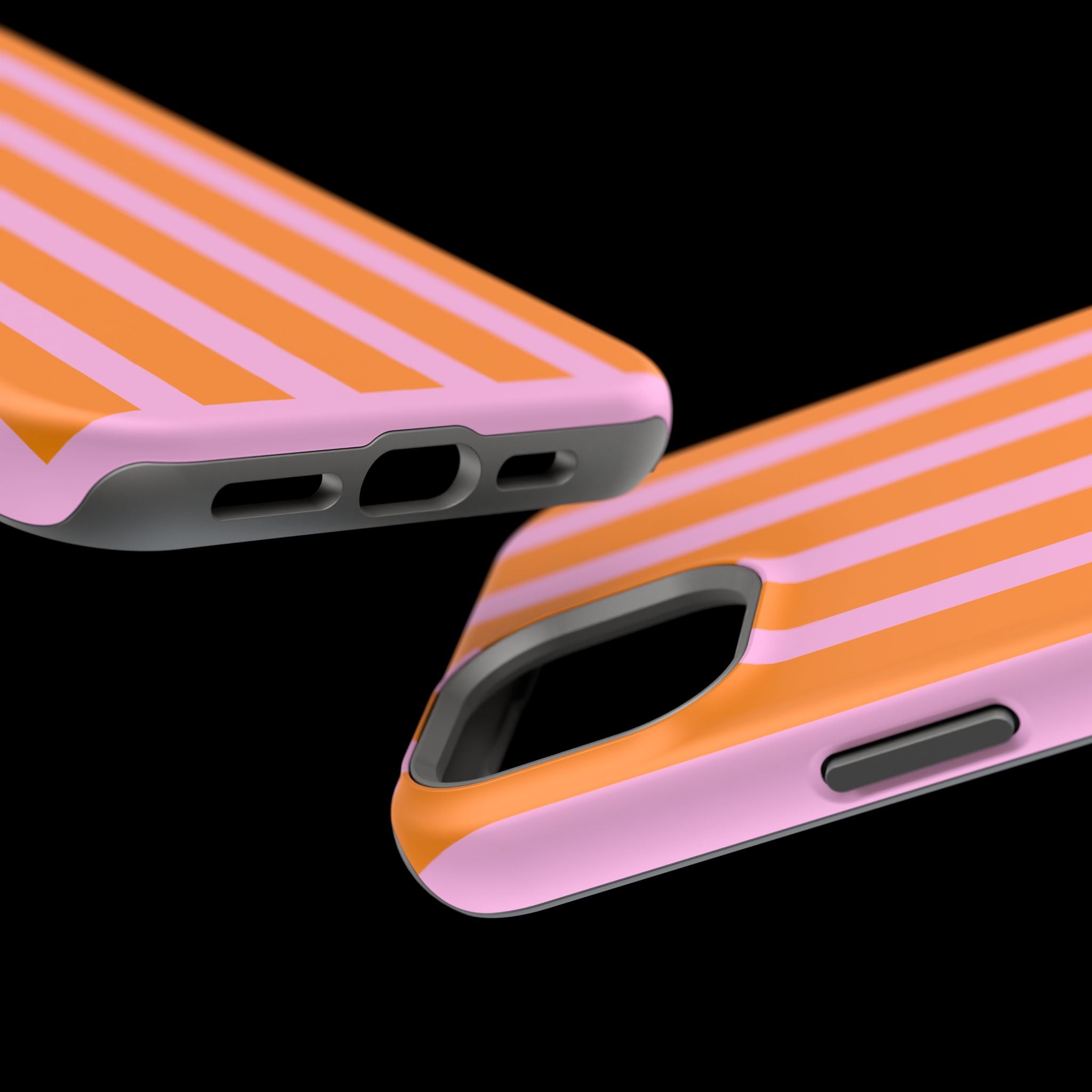 Orange & Pink Bold Stripe VOXY - Magnetic Impact-Resistant