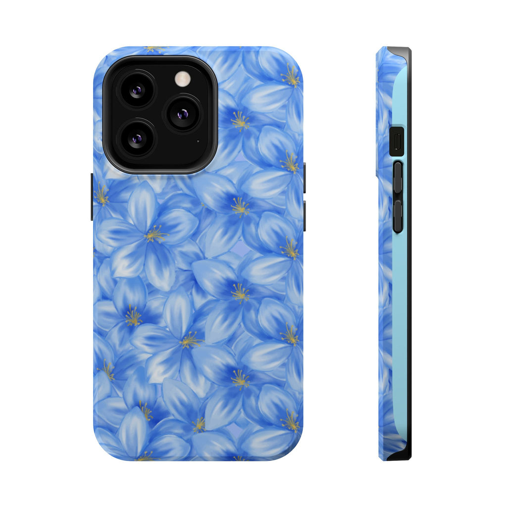 Blue Floral VOXY - Magnetic Impact-Resistant