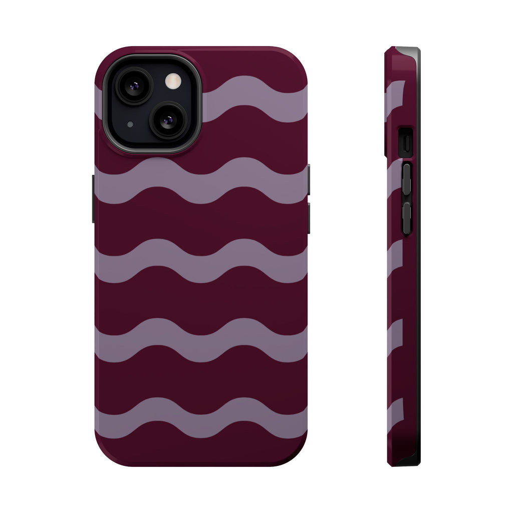 Burgundy Wave Pattern VOXY— Magnetic Impact-Resistant