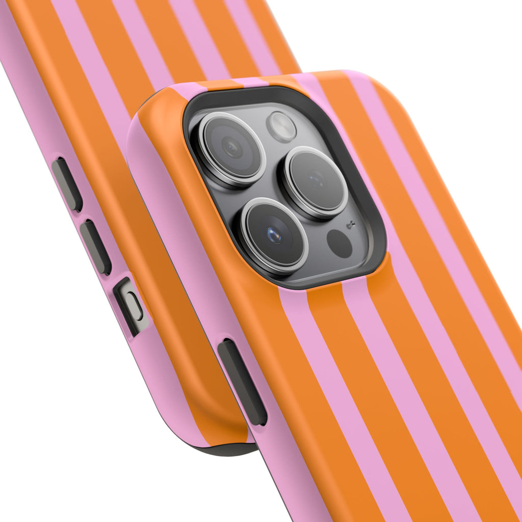 Orange & Pink Bold Stripe VOXY - Magnetic Impact-Resistant