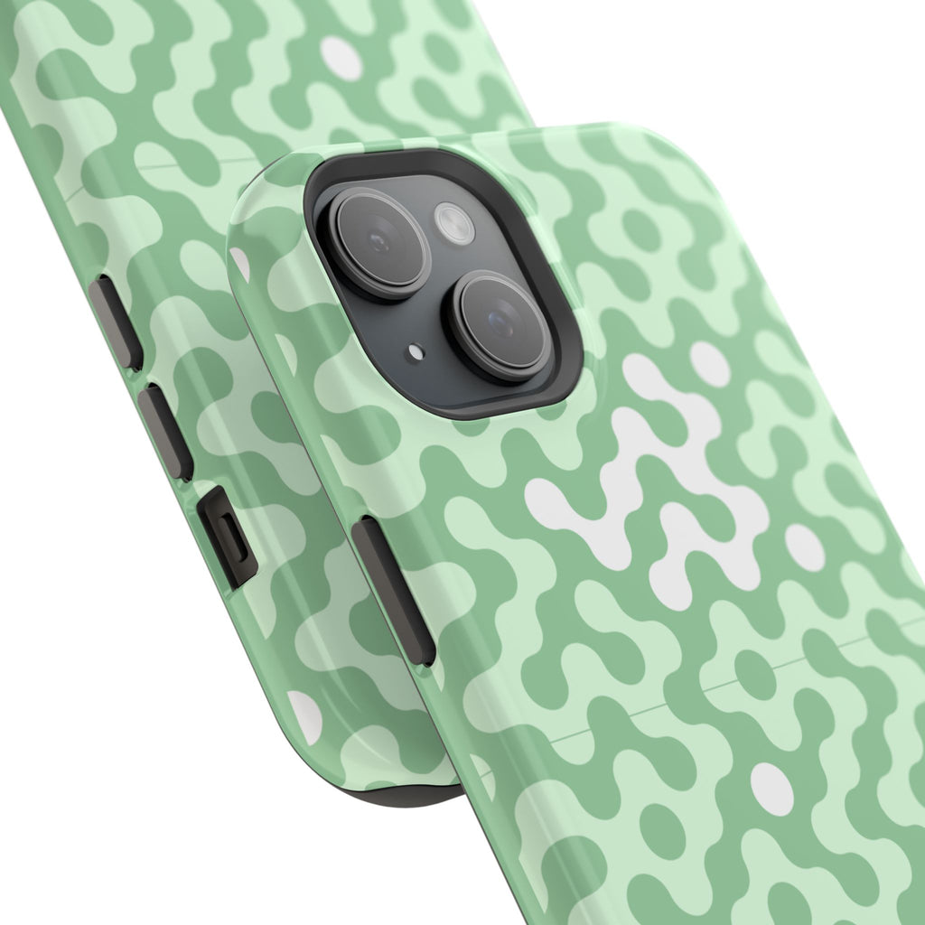 Mint Abstract Camouflage VOXY— Magnetic Impact-Resistant