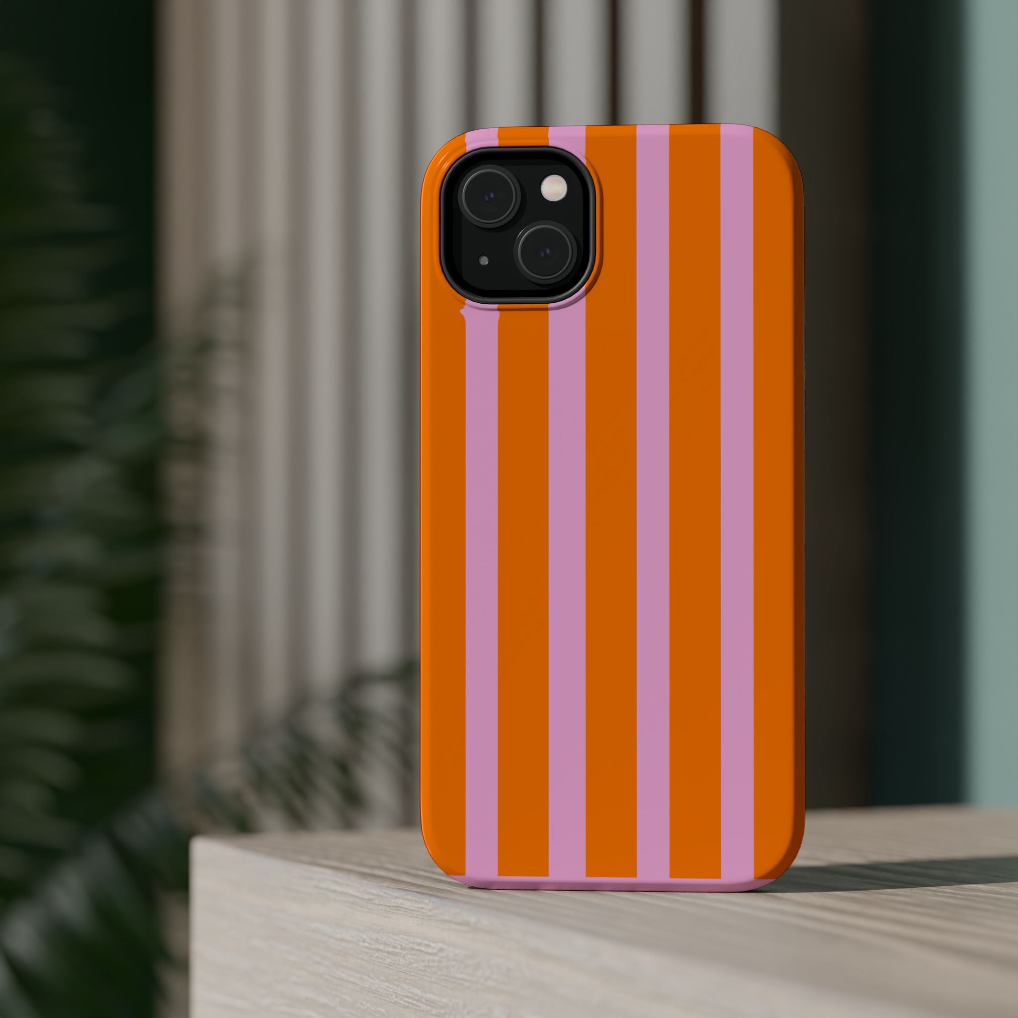 Orange & Pink Bold Stripe VOXY - Magnetic Impact-Resistant