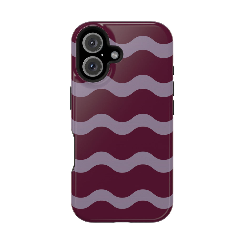 Burgundy Wave Pattern VOXY— Magnetic Impact-Resistant