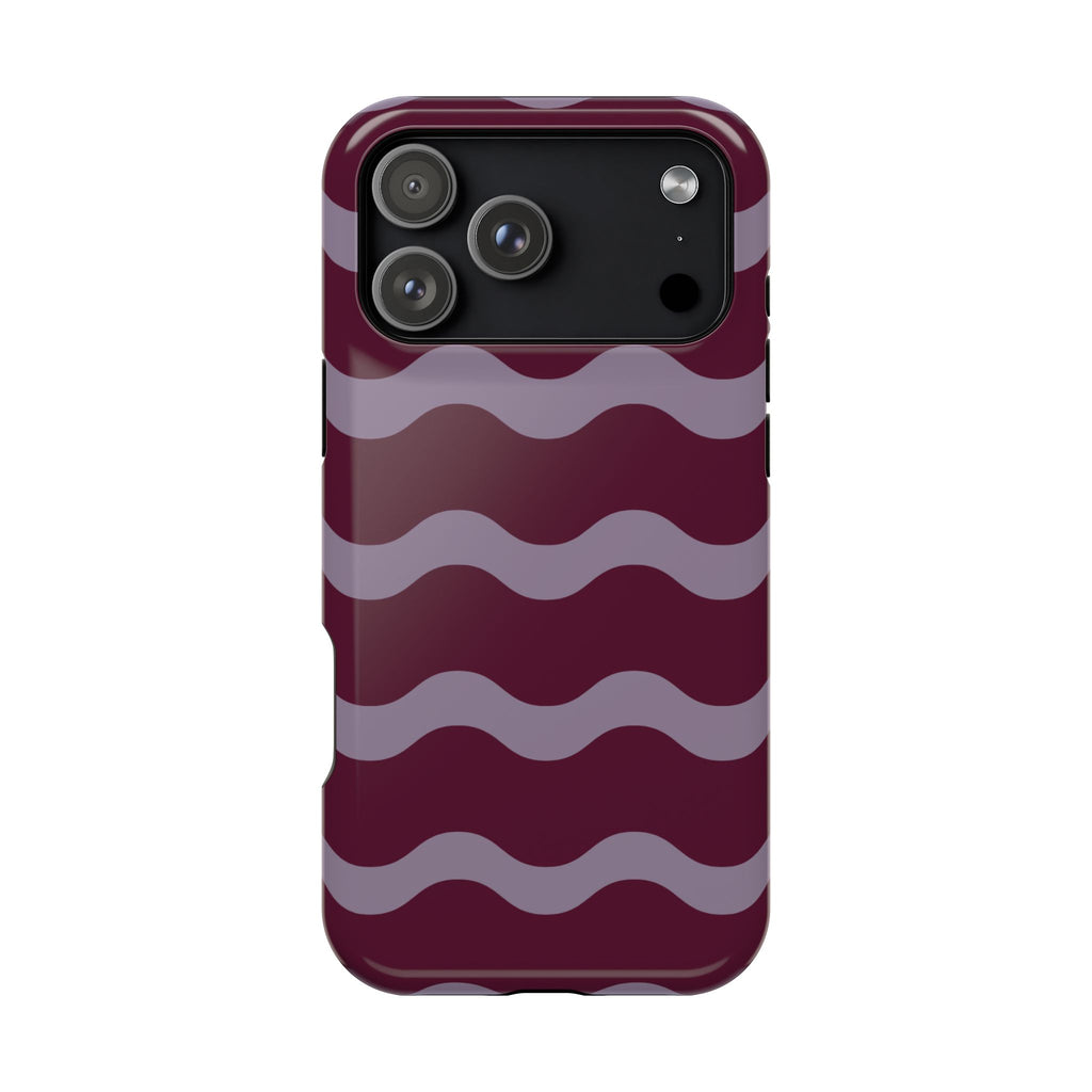 Burgundy Wave Pattern VOXY— Magnetic Impact-Resistant