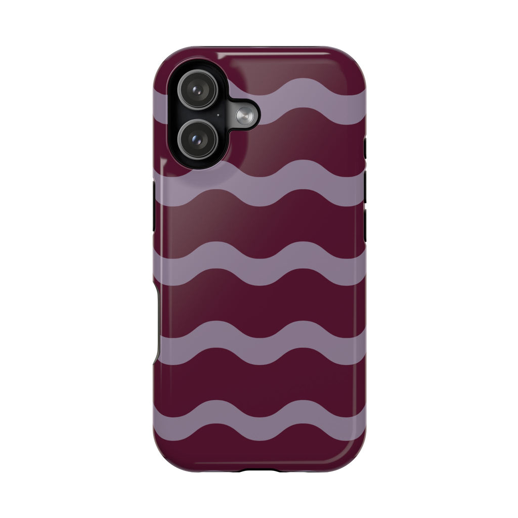 Burgundy Wave Pattern VOXY— Magnetic Impact-Resistant