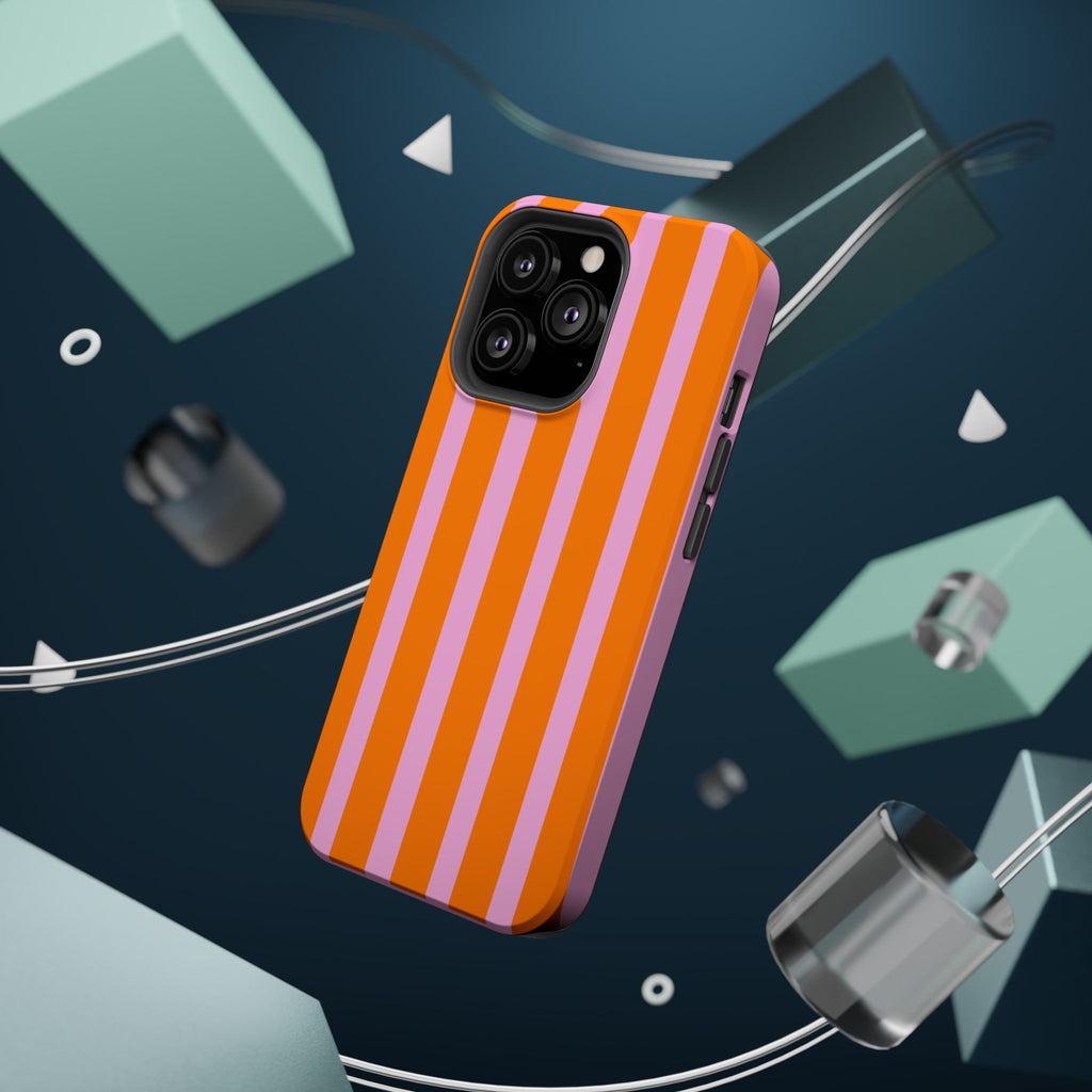 Orange & Pink Bold Stripe VOXY - Magnetic Impact-Resistant