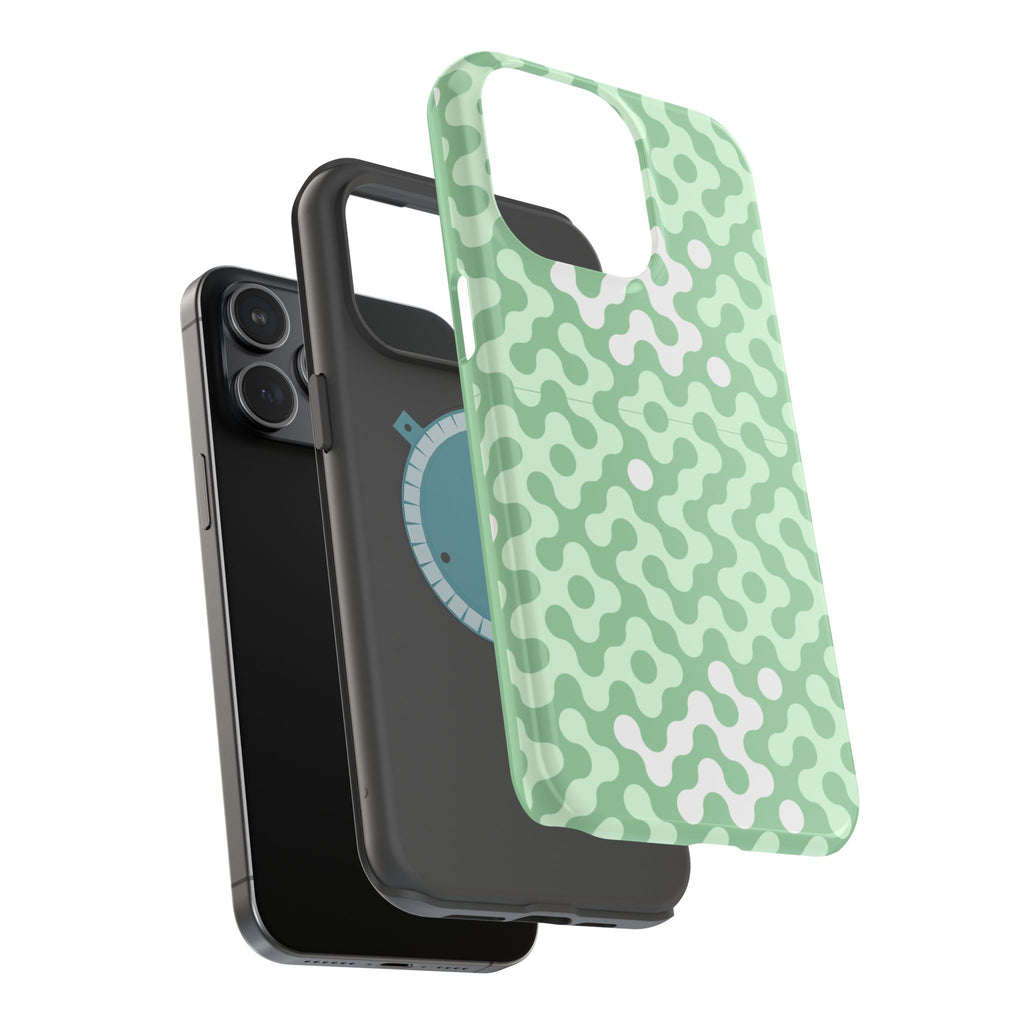 Mint Abstract Camouflage VOXY— Magnetic Impact-Resistant