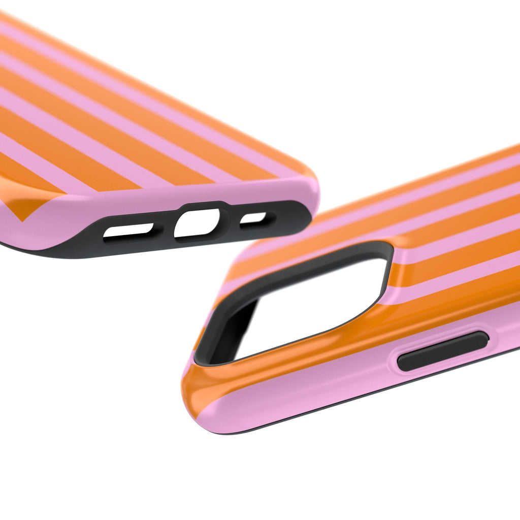 Orange & Pink Bold Stripe VOXY - Magnetic Impact-Resistant