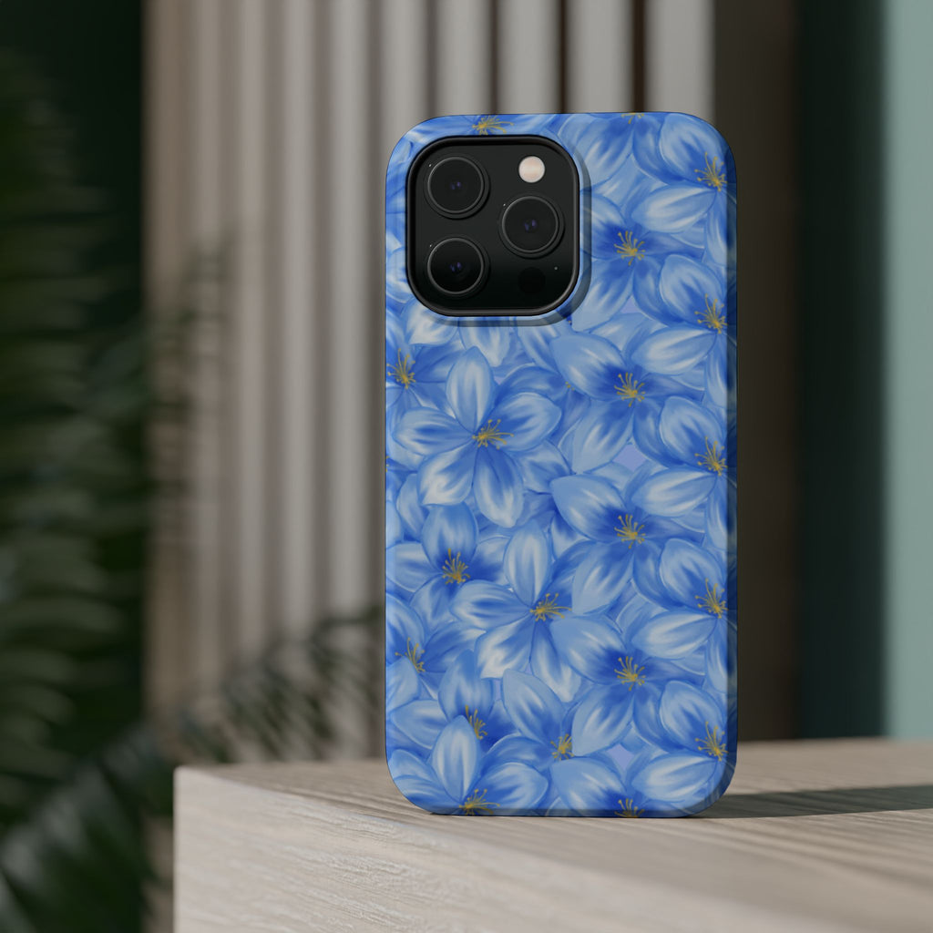 Blue Floral VOXY - Magnetic Impact-Resistant