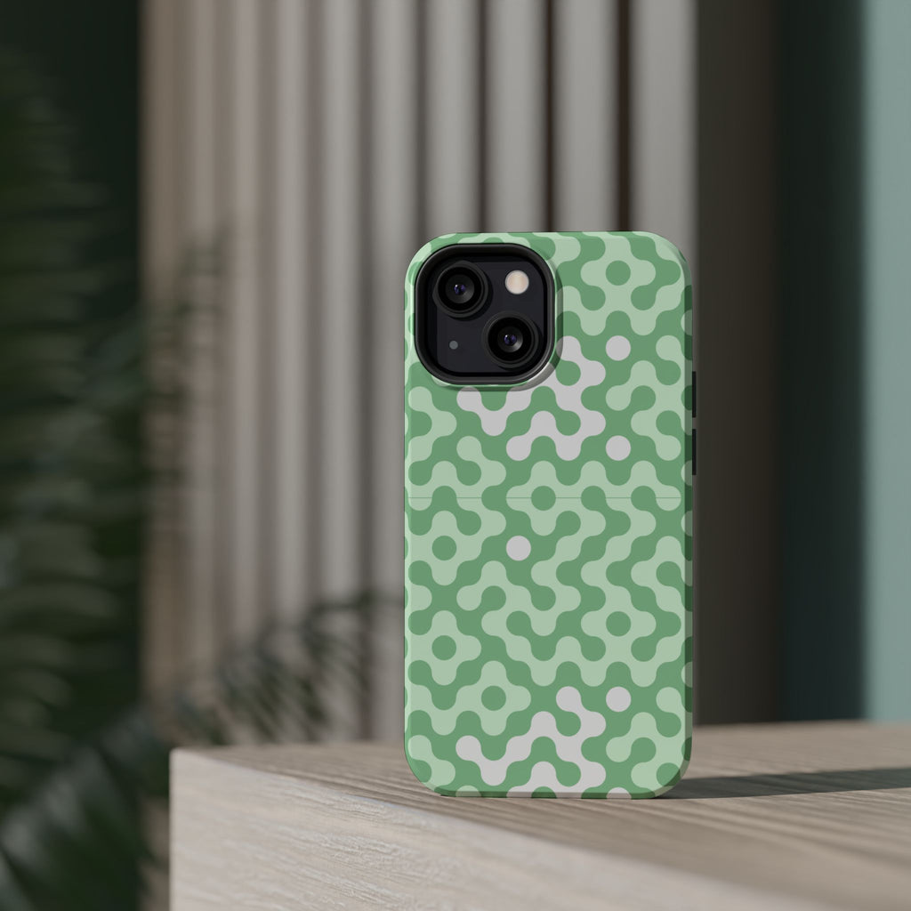 Mint Abstract Camouflage VOXY— Magnetic Impact-Resistant