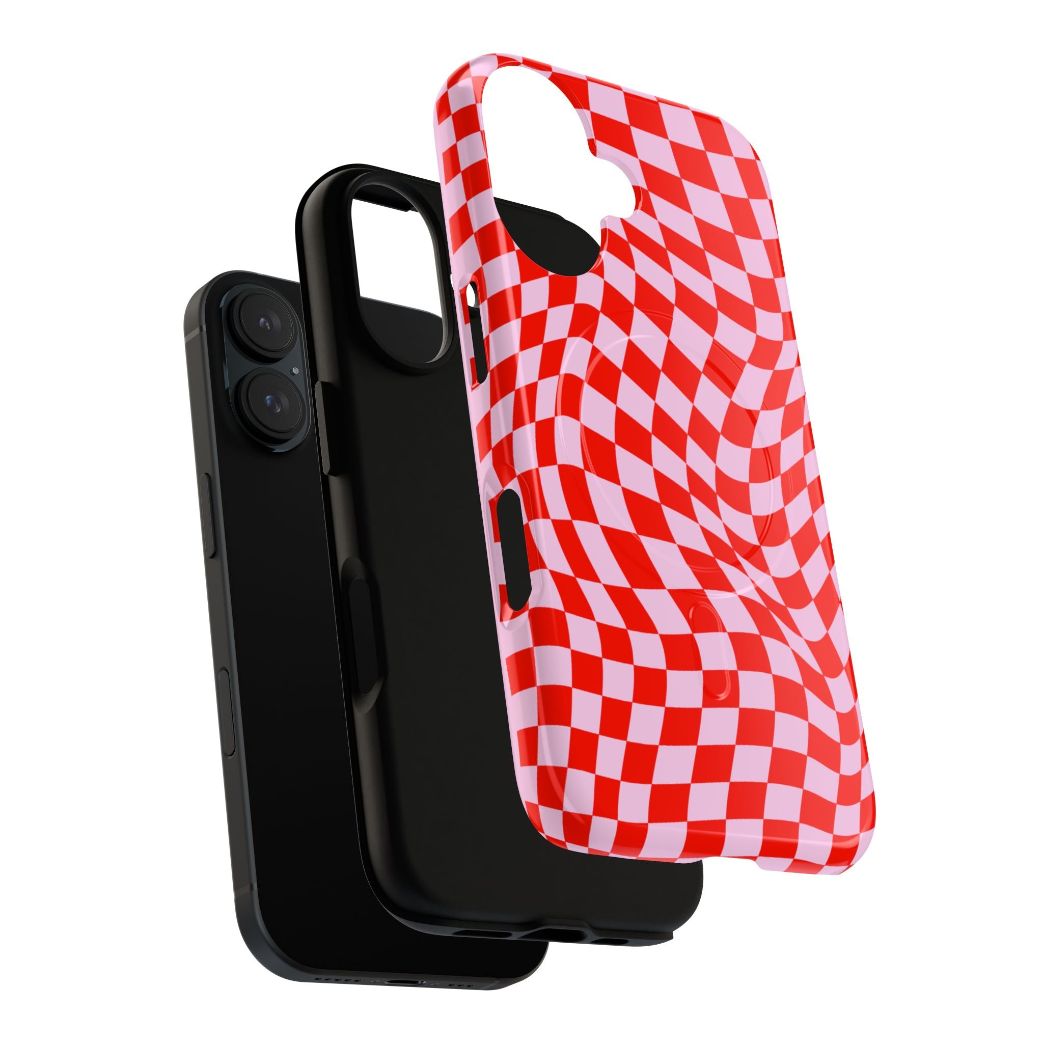 Red Distorted Checkerboard VOXY — Tough Magnetic