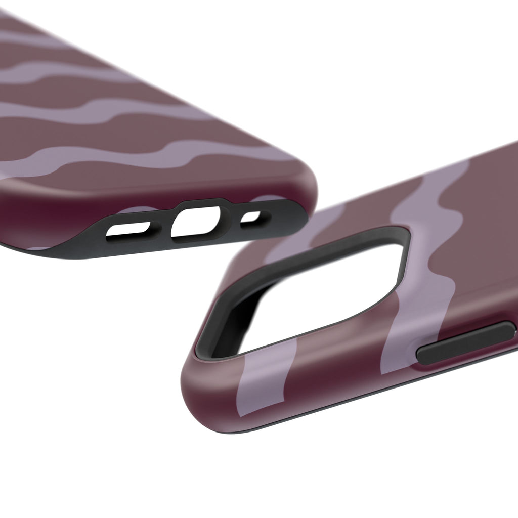 Burgundy Wave Pattern VOXY— Magnetic Impact-Resistant