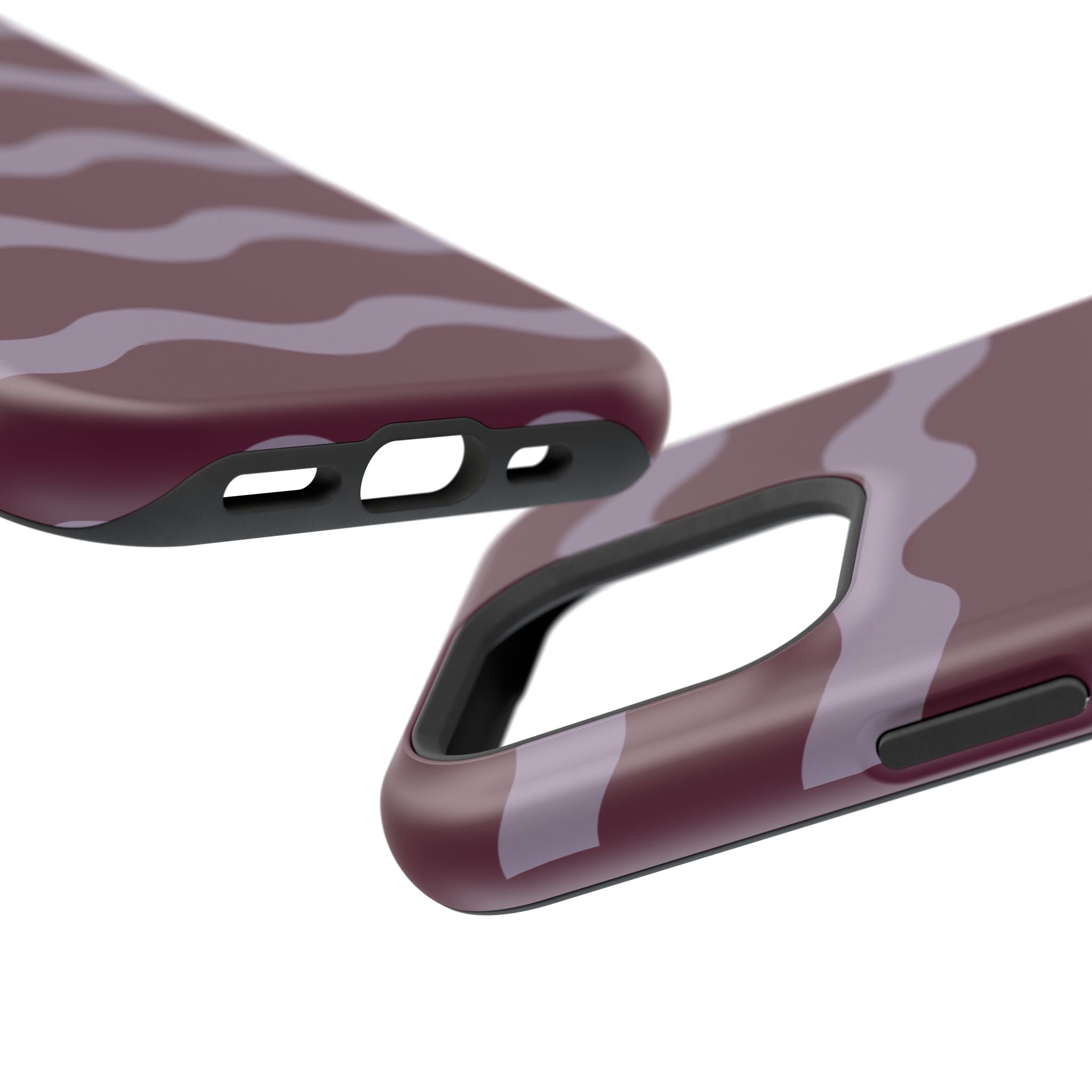 Burgundy Wave Pattern VOXY— Magnetic Impact-Resistant