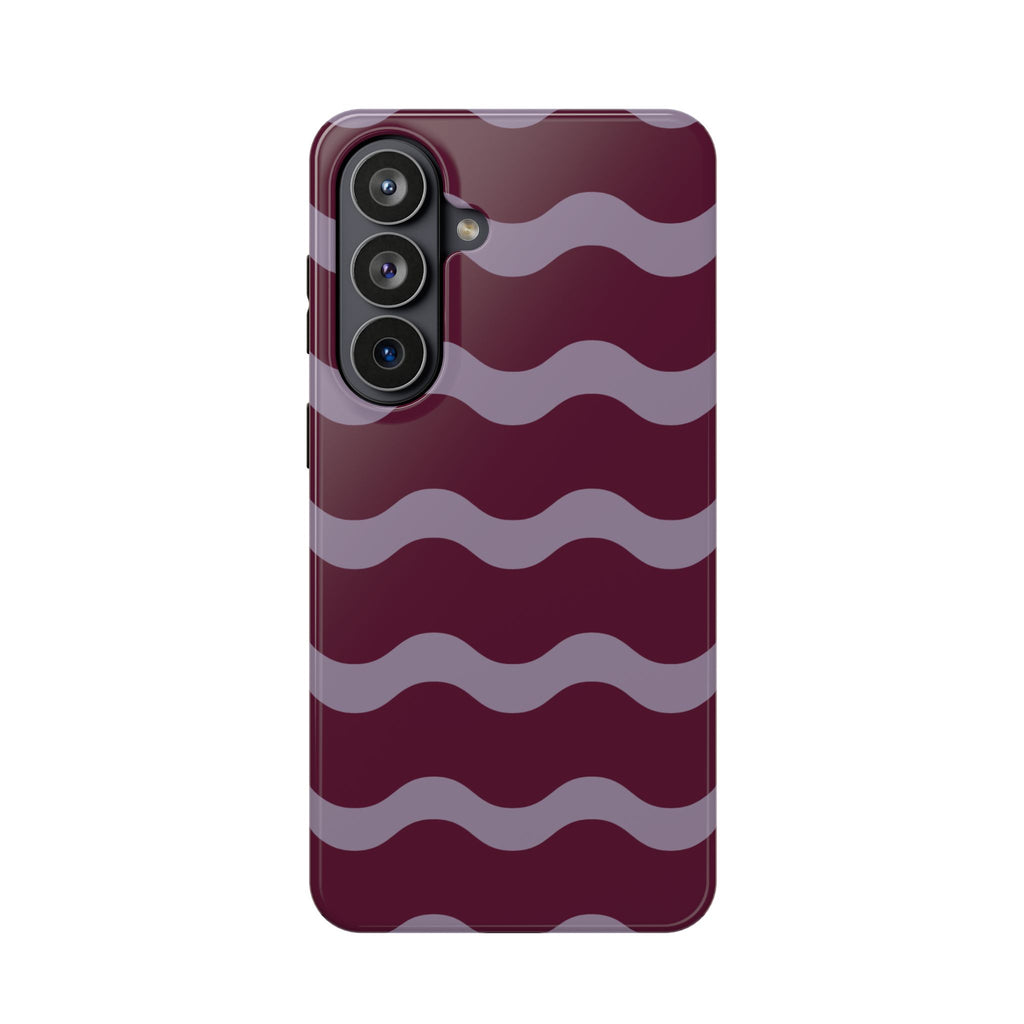 Burgundy Wave Pattern VOXY— Magnetic Impact-Resistant