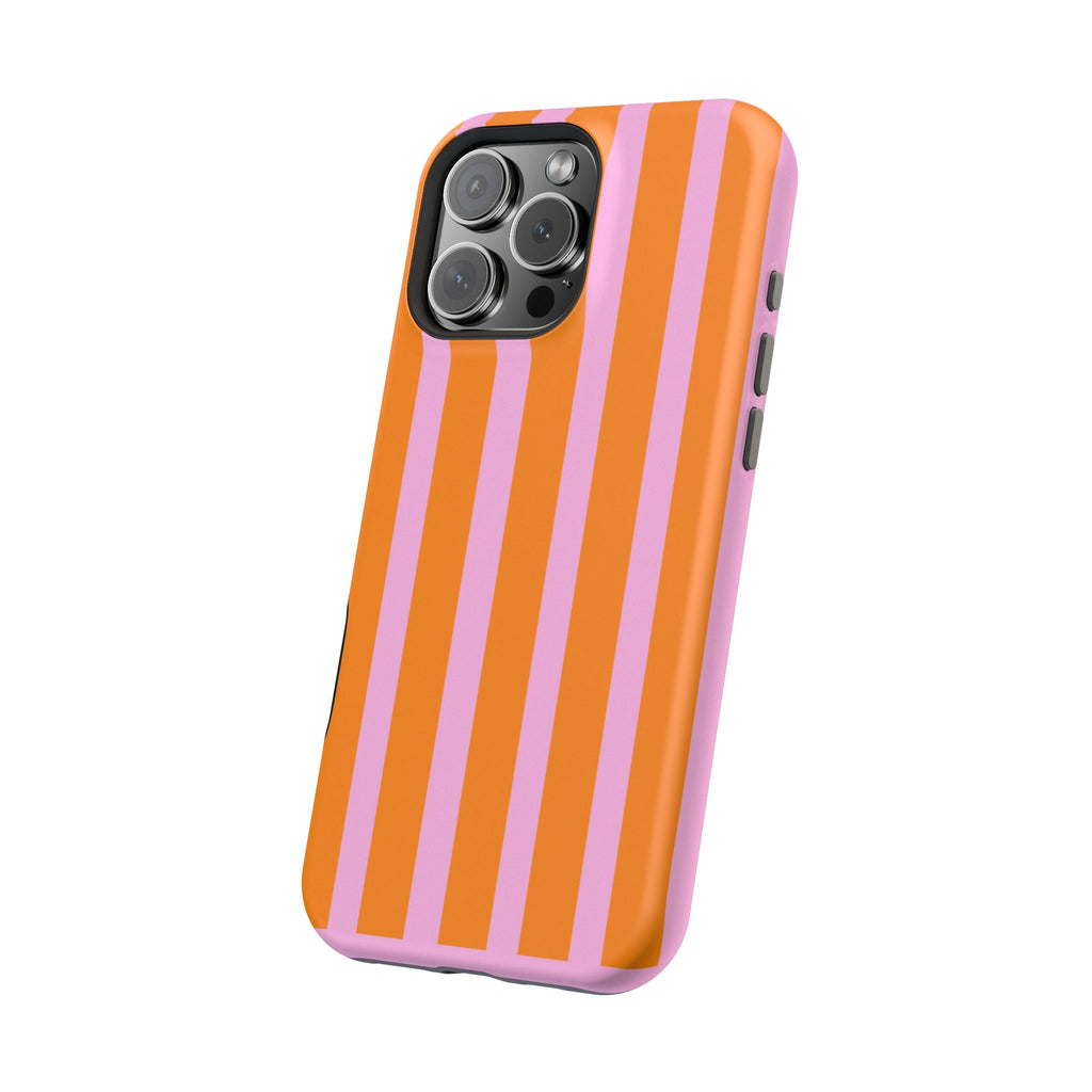 Orange & Pink Bold Stripe VOXY - Magnetic Impact-Resistant
