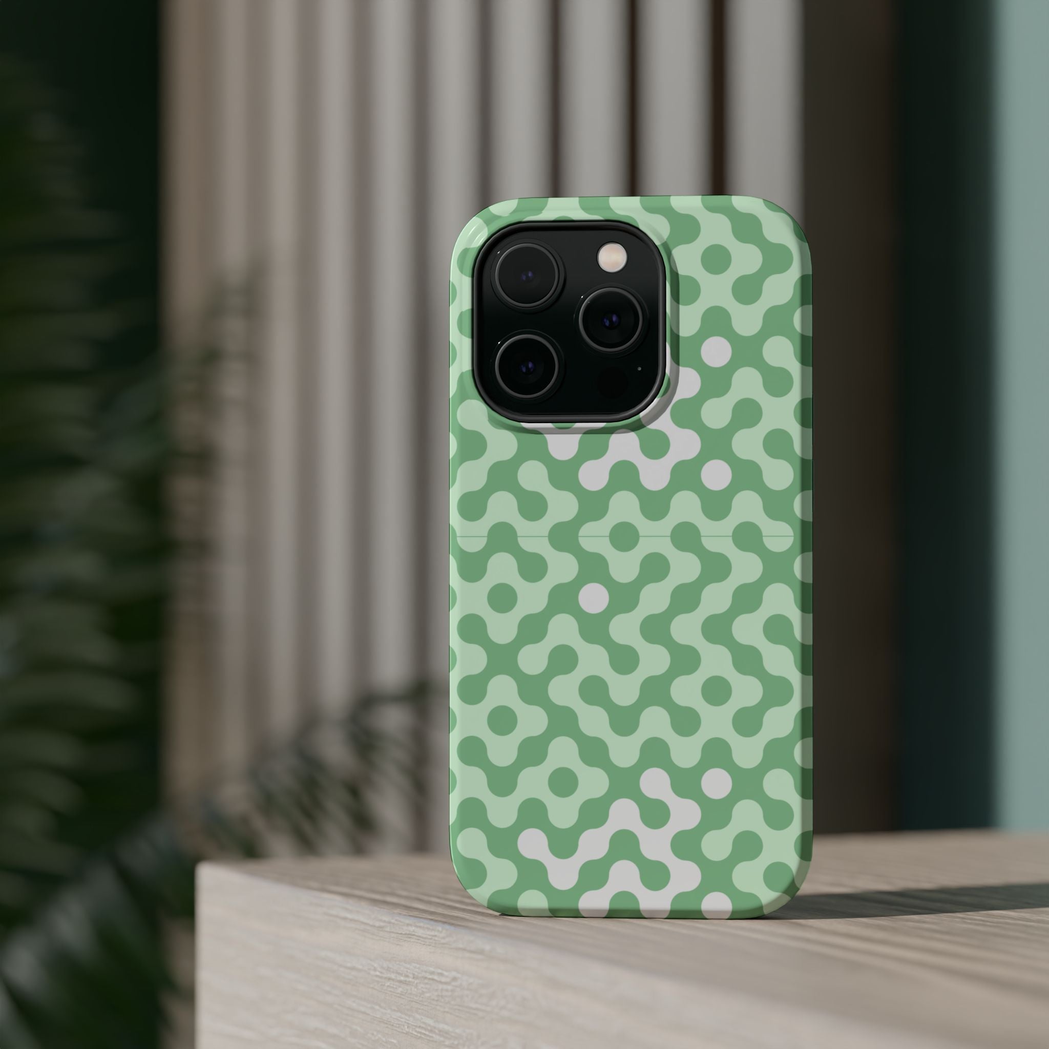 Mint Abstract Camouflage VOXY— Magnetic Impact-Resistant