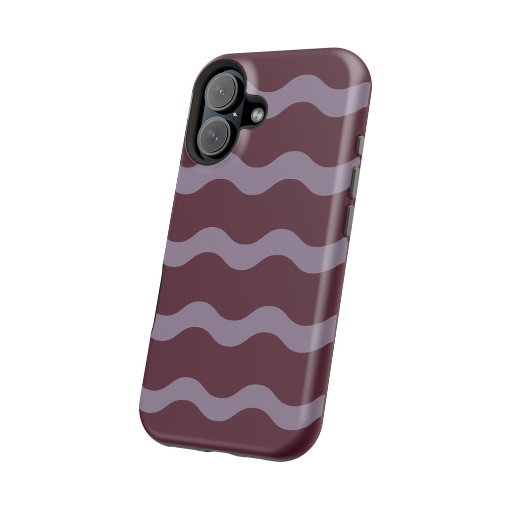 Burgundy Wave Pattern VOXY— Magnetic Impact-Resistant