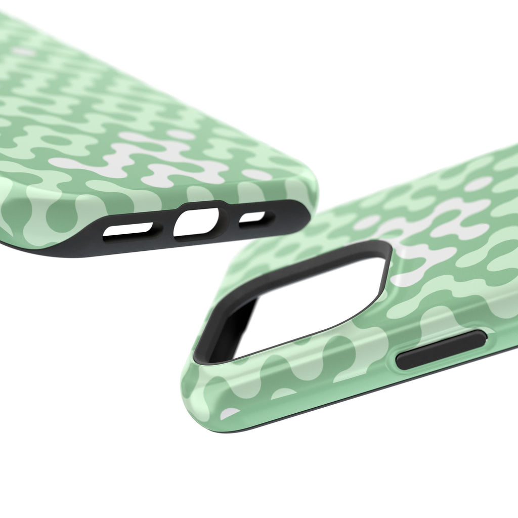 Mint Abstract Camouflage VOXY— Magnetic Impact-Resistant