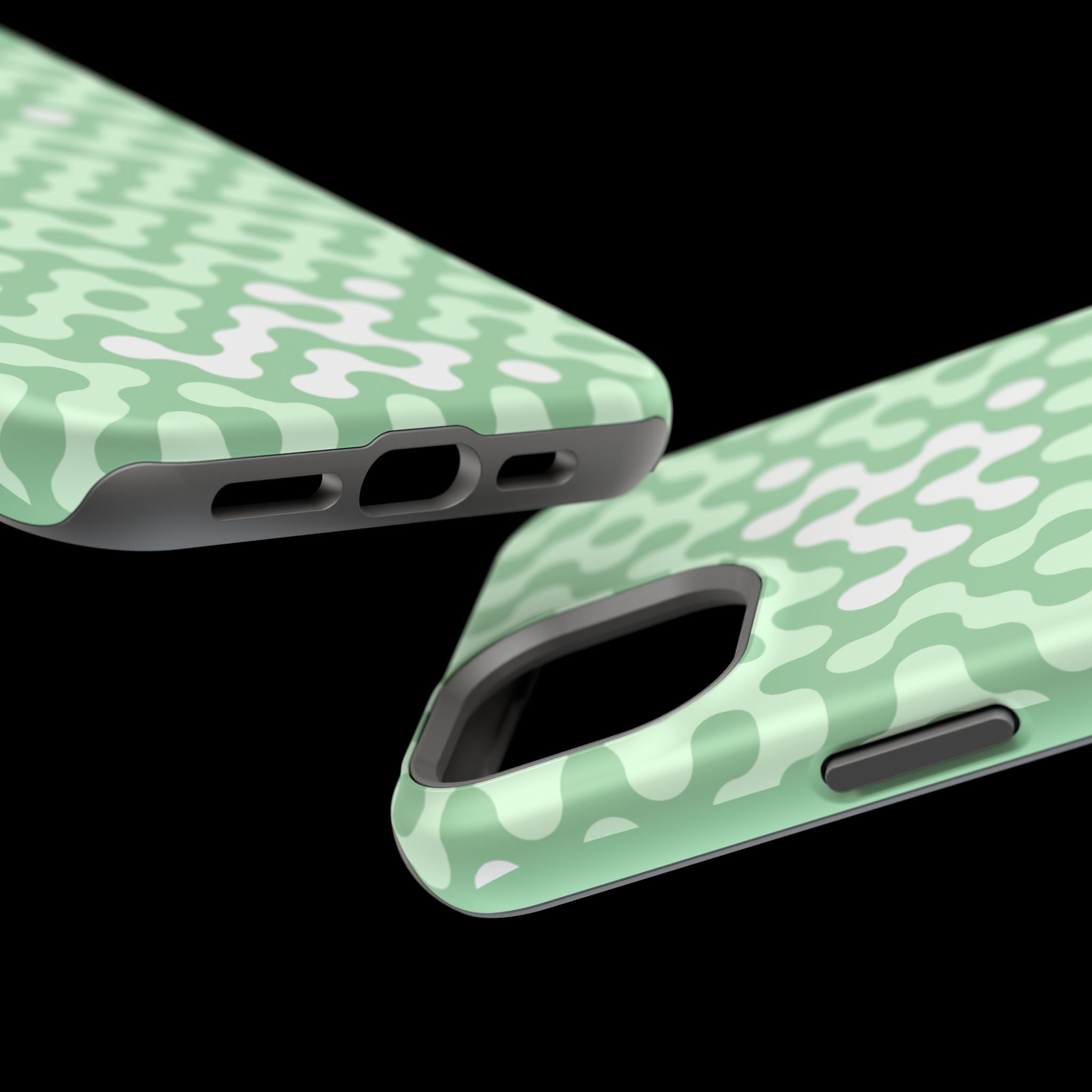 Mint Abstract Camouflage VOXY— Magnetic Impact-Resistant