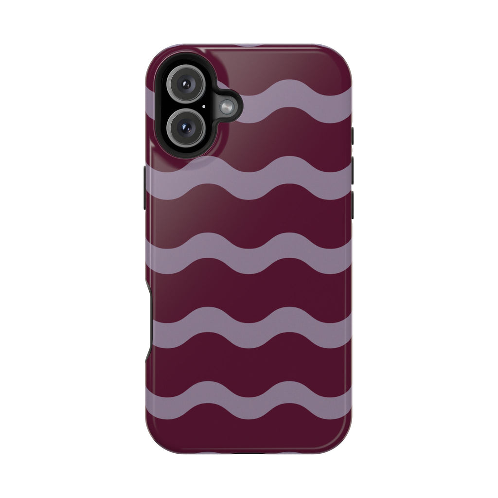 Burgundy Wave Pattern VOXY— Magnetic Impact-Resistant