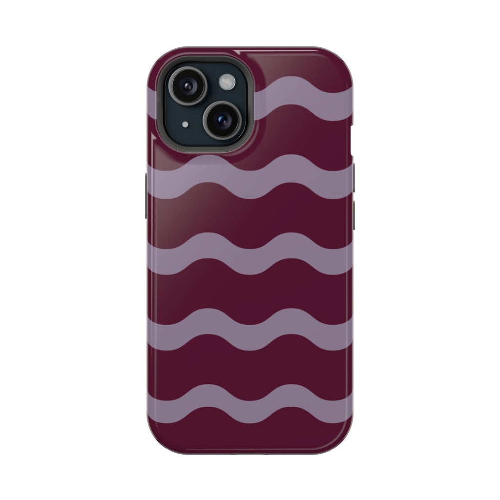 Burgundy Wave Pattern VOXY— Magnetic Impact-Resistant